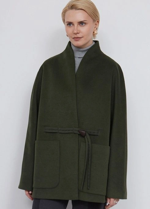Полупальто жен. 524530.11208.3500N Темно-зеленый (4)
