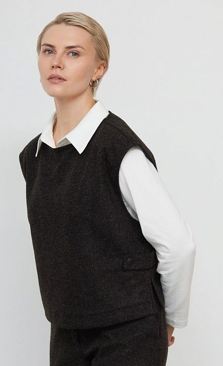  GRIOL. Жилет жен. 387912А.11313.8211M Коричневый меланж 