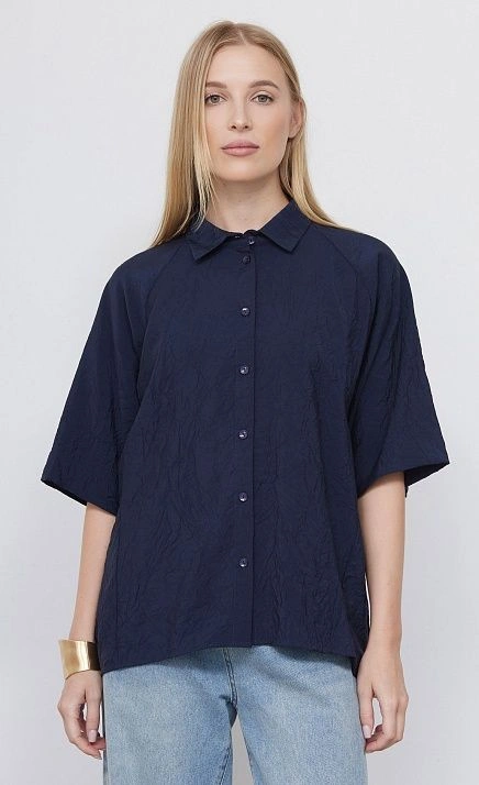 Рубашка из жатой вискозы  GRIOL