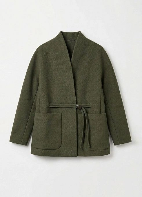 Полупальто жен. 524530.11208.3500N Темно-зеленый (1)