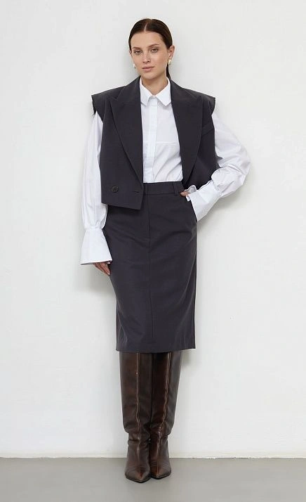  GRIOL. Юбка жен. 358412.11312.7600N Тёмно-серый 