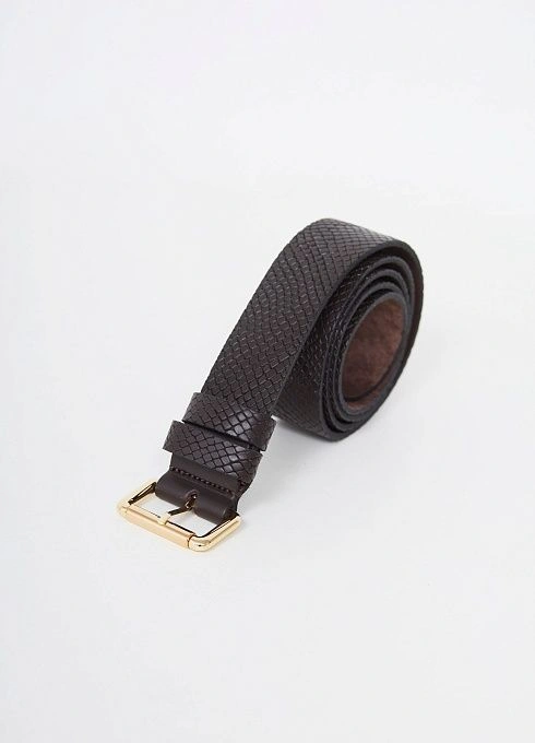  GRIOL. Комплект Ремень поясной РЖДЖЭК40-105/4 питон  Коричневый GRIOL