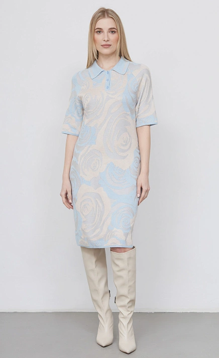  GRIOL. Платье жен. 360263.33303.0703F Молочно-голубой 