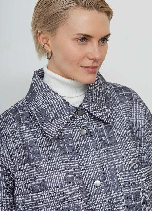 Полупальто жен. 527823Б.11208.8202P Серо-чёрный (1)