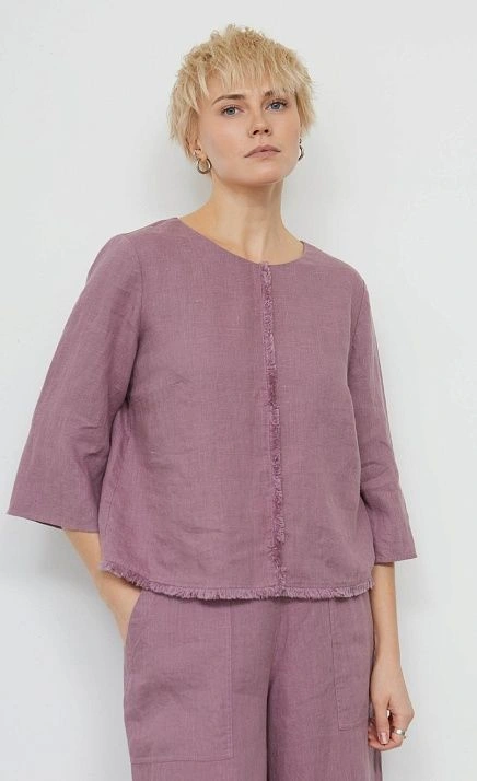 Блузка изо льна с бахромой GRIOL
