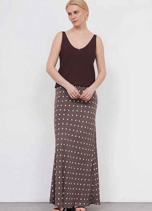 Юбка жен. 358350.11312.1107D Шоколадно-молочный (2)