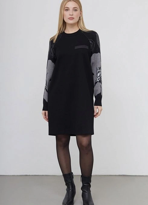  GRIOL. Платье жен. 360257.09312.8273F Чёрный "Серый" GRIOL