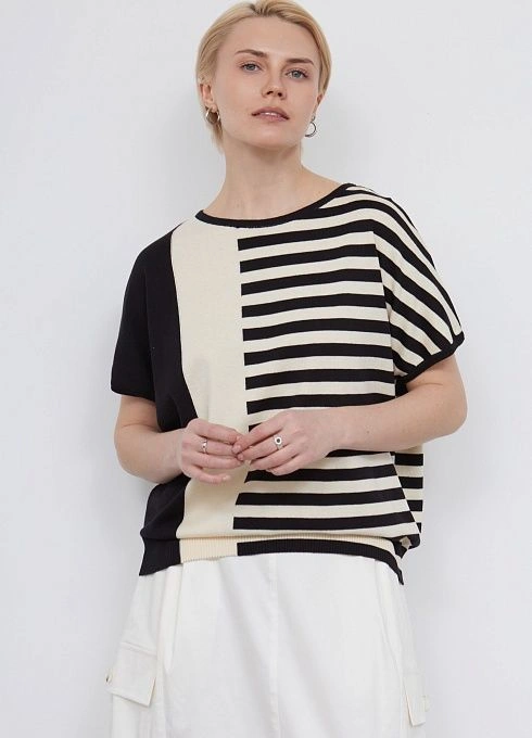  GRIOL. Джемпер жен. 310556.33303.0782S Чёрно-белый GRIOL