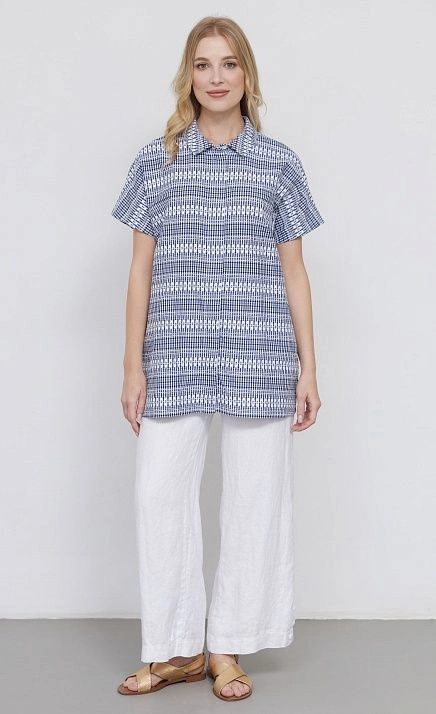 Рубашка удлиненная с орнаментом GRIOL