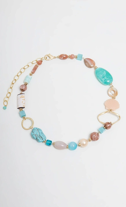  GRIOL. Колье Летучий корабль 3 Бирюзовый 