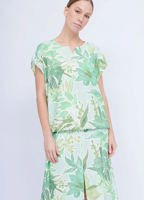 Блуза из вискозы на резинке GRIOL