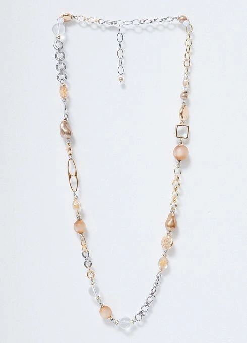  GRIOL. Колье Игристое 4 Бежевый GRIOL