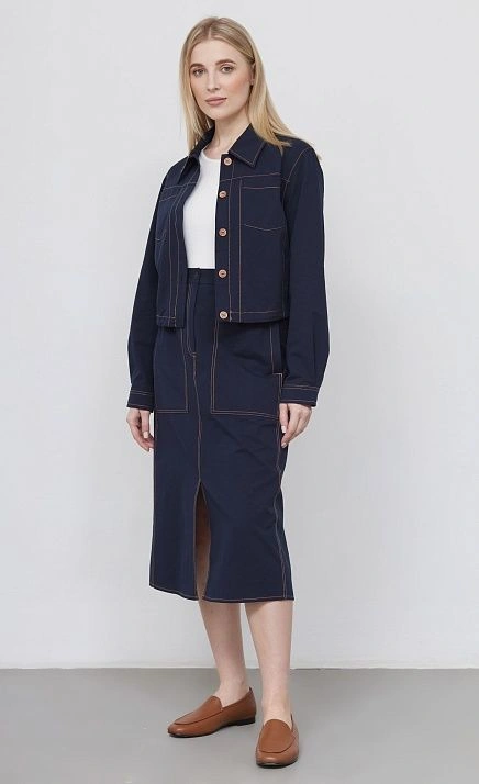  GRIOL. Юбка жен. 350100.09312.9600N Тёмно-синий 