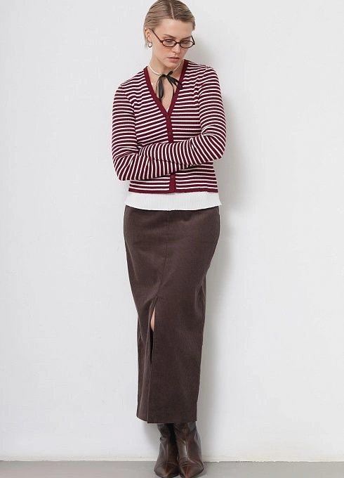 Джемпер жен. 310509.33303.4802S Бордово-молочный (2)