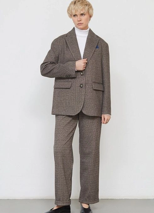 Жакет жен. 378176Г.11313.1103M Тёмно-коричневый (2)