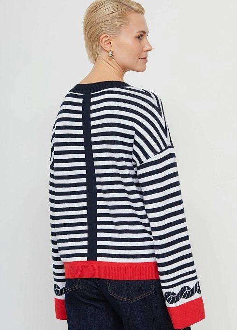 Джемпер жен. 310561.33303.9601S Сине-белый  (3)