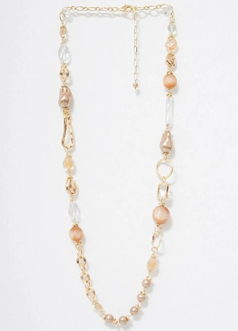  GRIOL. Колье Игристое 5 Бежевый GRIOL