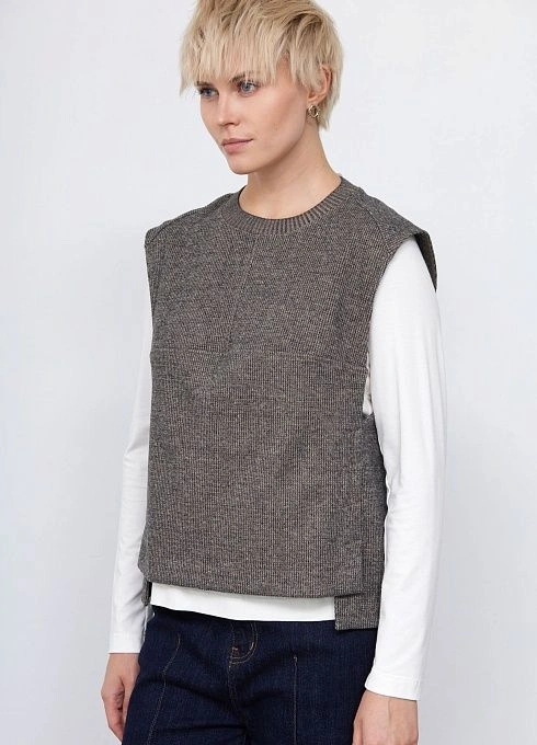 Жилет жен. 380025.03313.8203Y Серый меланж  (3)
