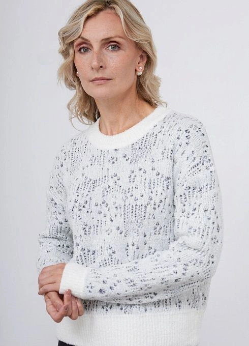 Джемпер жен. 310453.15303.0777M Молочно-чёрный  (3)