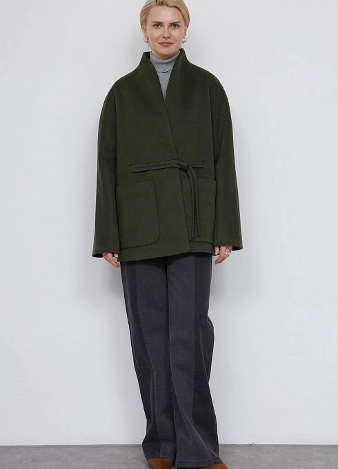 Полупальто жен. 524530.11208.3500N Темно-зеленый (3)