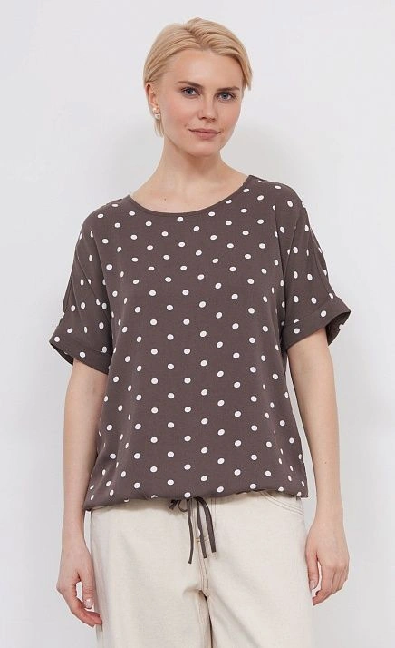 Блуза оверсайз в горошек GRIOL