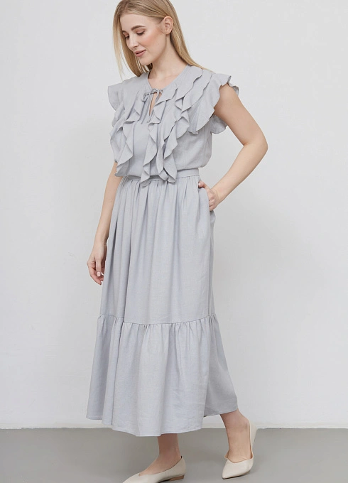  GRIOL. Платье жен. 363423А.11312.7300N Светло-серый GRIOL