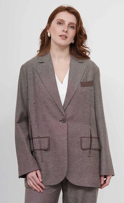  GRIOL. Жакет жен. 378376Б.11312.0600M Кофейный 