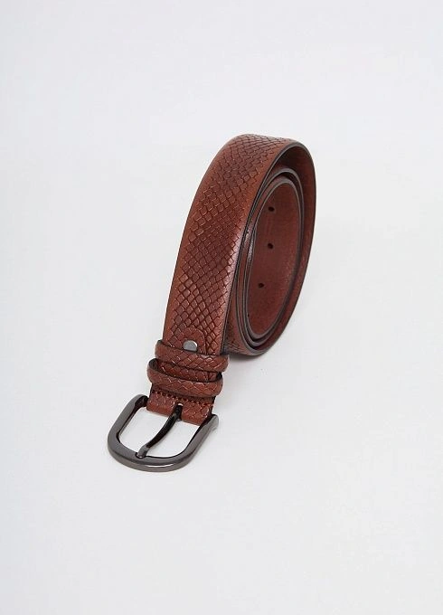  GRIOL. Комплект Ремень поясной РЖДТЕЛ35-105/2 питон  Рыжий GRIOL