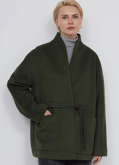  GRIOL. Полупальто жен. 524530.11208.3500N Темно-зеленый GRIOL