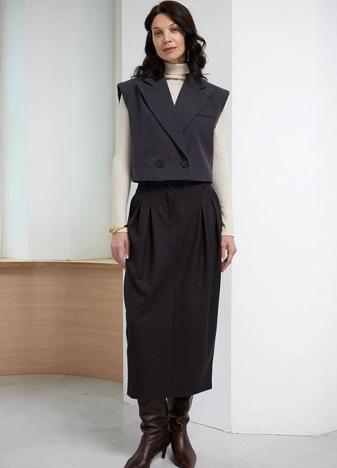  GRIOL. Юбка жен. 350076.03312.1199P коричневый/черный GRIOL