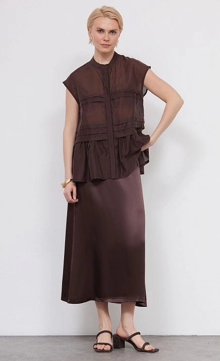  GRIOL. Юбка жен. 350065Б.03312.1100N Шоколадный 