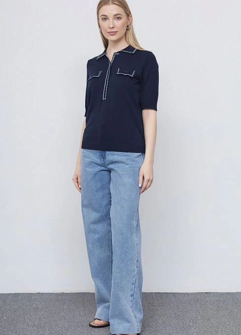 Джемпер жен. 310480.33303.9602N Т.синий  (2)