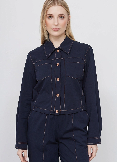  GRIOL. Жакет жен. 370211.09312.9600N Тёмно-синий GRIOL