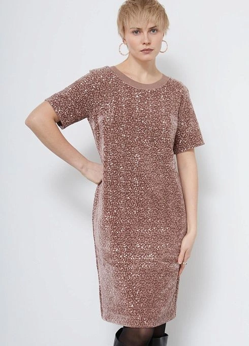 Платье жен. 360139ГП.6_313.0505L Розово-бежевый (5)