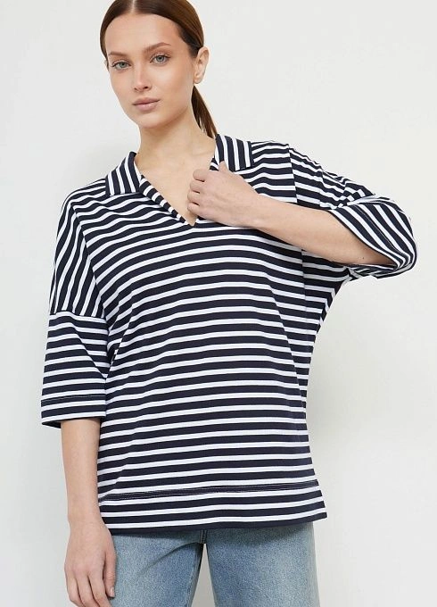  GRIOL. Джемпер жен. 310783.6_313.0298S Бело-синий GRIOL