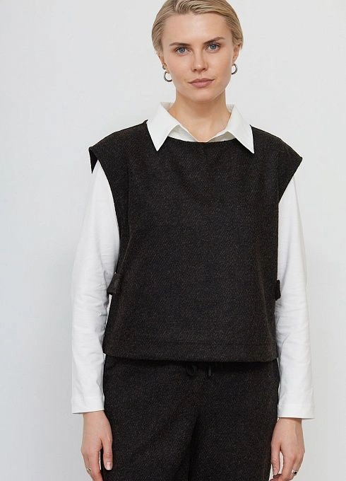 Жилет жен. 387912А.11313.8211M Коричневый меланж (2)