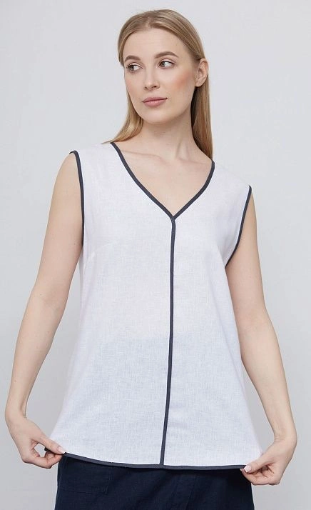 Блузка изо льна и вискозы GRIOL Блузка изо льна и вискозы GRIOL