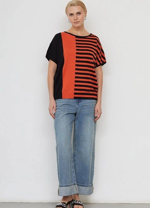 Джемпер жен. 310556.33303.6282S Оранжево-черный (2)