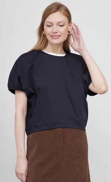 Блузка-кокон из сатина GRIOL