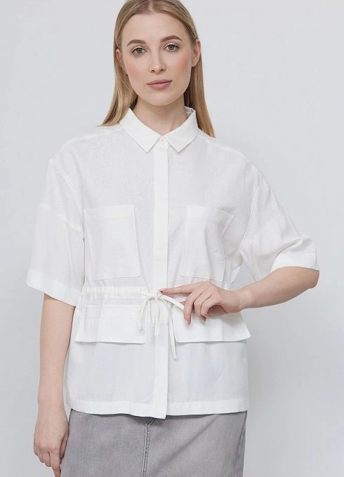 Рубашка оверсайз комбинированная GRIOL