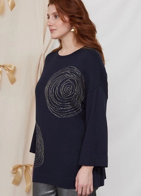 Джемпер жен. 310249.33303.9600L Т.синий1  (5)