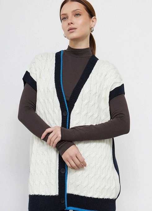  GRIOL. Жилет жен. 380109.05303.0201N Бело-синий GRIOL