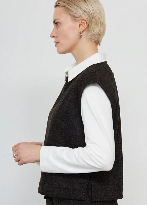 Жилет жен. 387912А.11313.8211M Коричневый меланж (4)