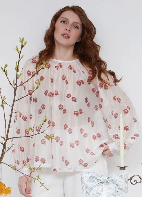 Блуза с завязками на спинке GRIOL