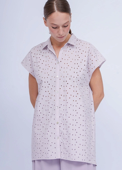 Блузка из ришелье удлиненная GRIOL