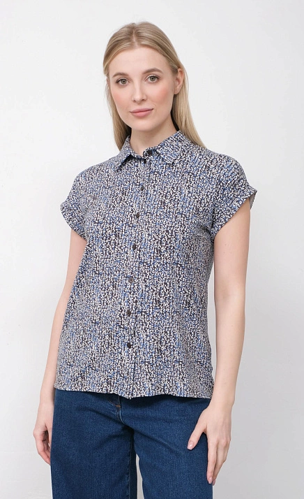 Блузка трикотажная с цветочным принтом GRIOL