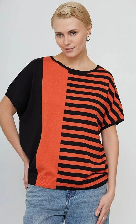  GRIOL. Джемпер жен. 310556.33303.6282S Оранжево-черный 