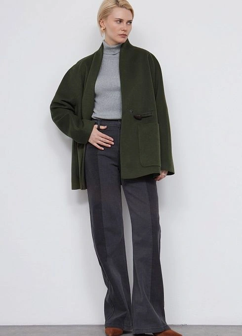 Полупальто жен. 524530.11208.3500N Темно-зеленый (2)