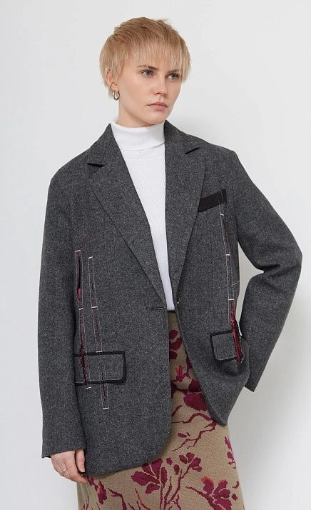  GRIOL. Жакет жен. 378376.11312.8201M Серый меланж 