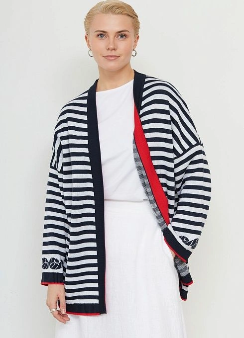 Жакет жен. 370249.33303.9601S Сине-белый  (1)